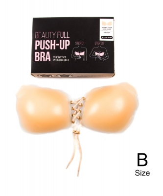 Self Adhesive Silicon Push Up Bra With Drawstring UW910004 B